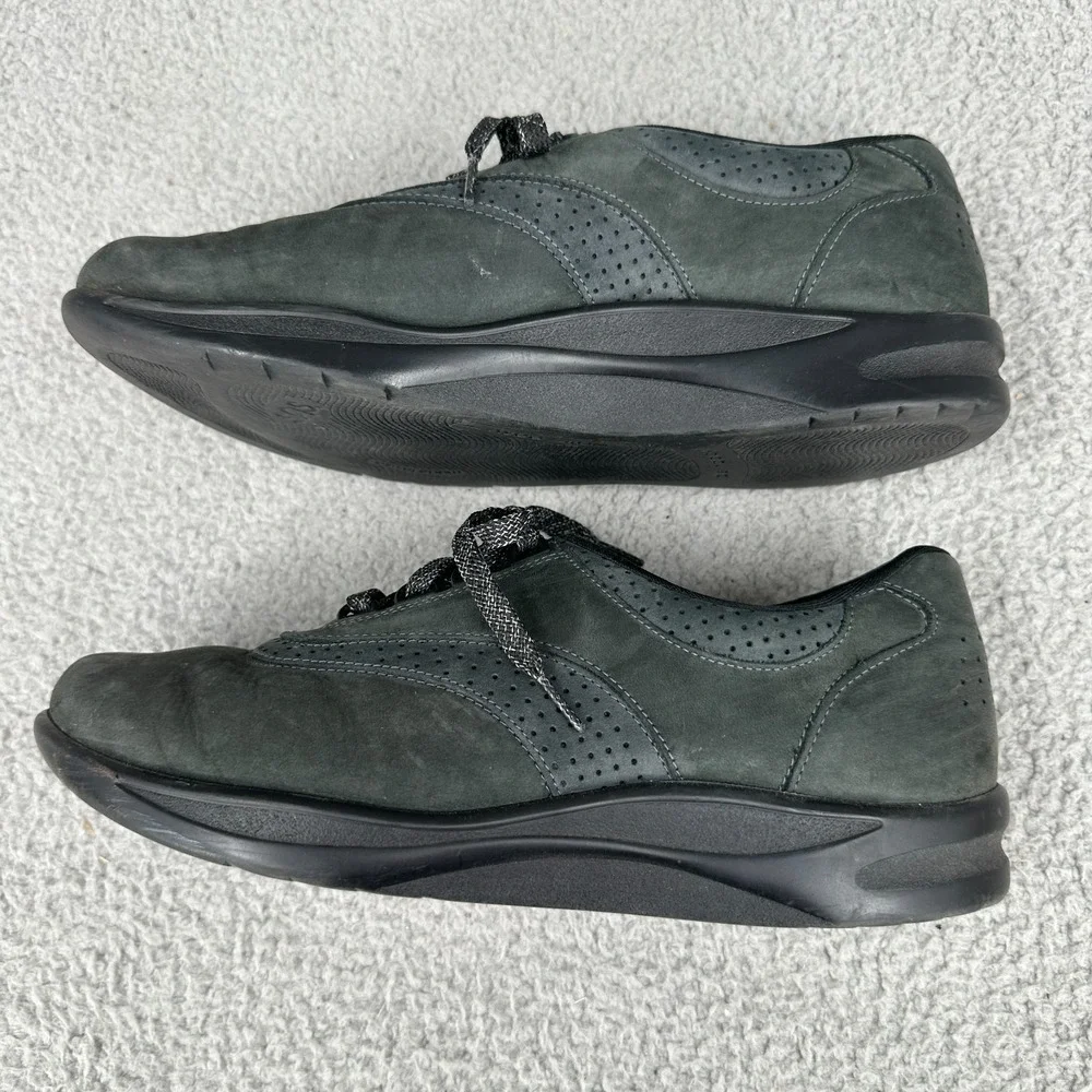 SAS Walk Easy Womens 11M Dark Gray Walking Shoes Nubuck Leather Comfort‎ USA